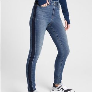 Athleta Sculptek Ultra Skinny Indigo Tuxedo Jeans 14